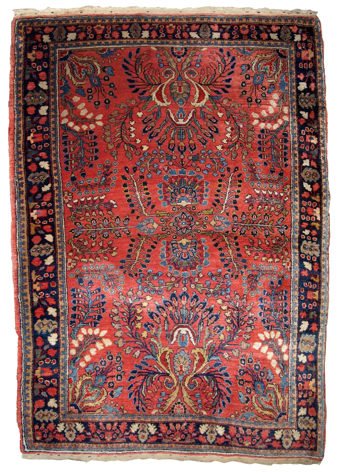 Handmade antique Persian Sarouk rug, 1920s