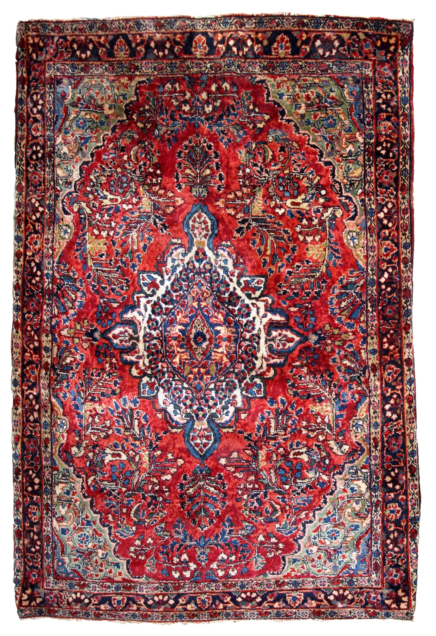 Handmade antique Persian Sarouk rug, 1920s