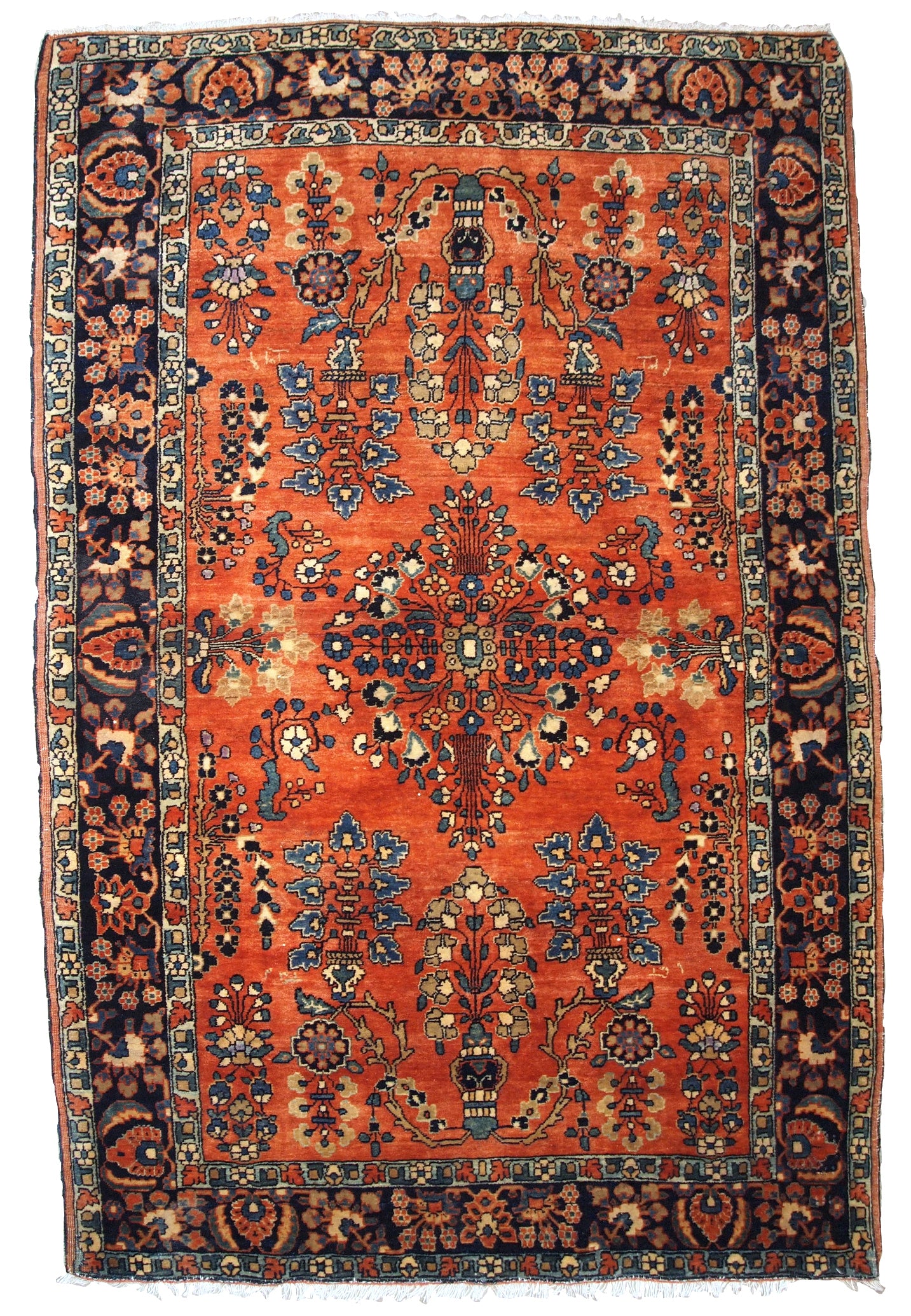 Handmade antique Persian Sarouk rug, 1900s