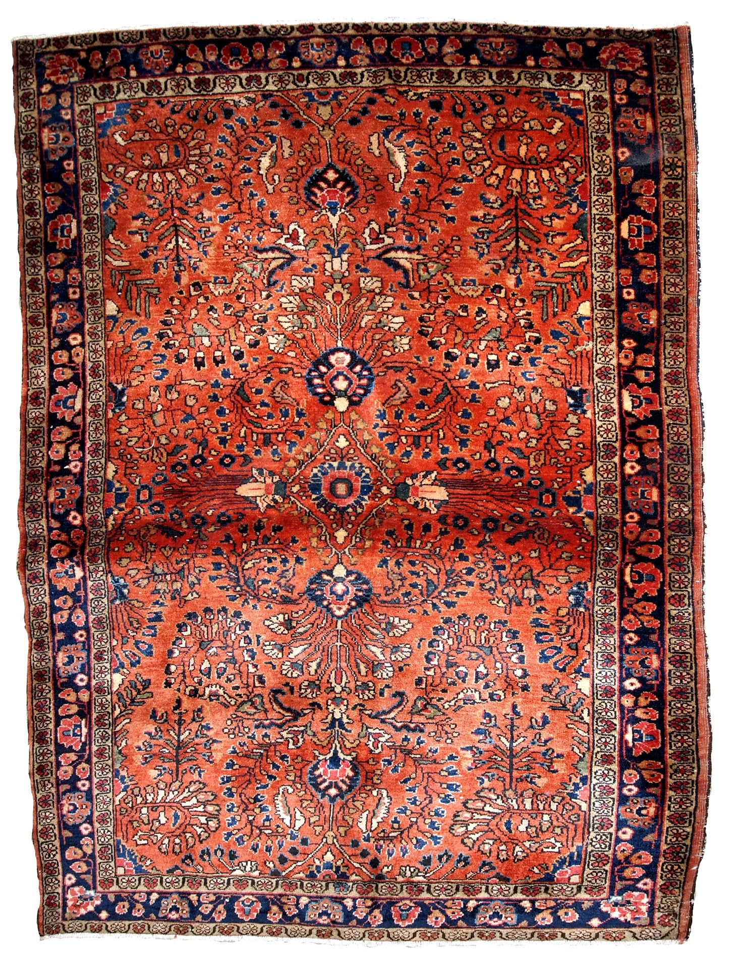 Handmade antique Persian Sarouk rug, 1920s