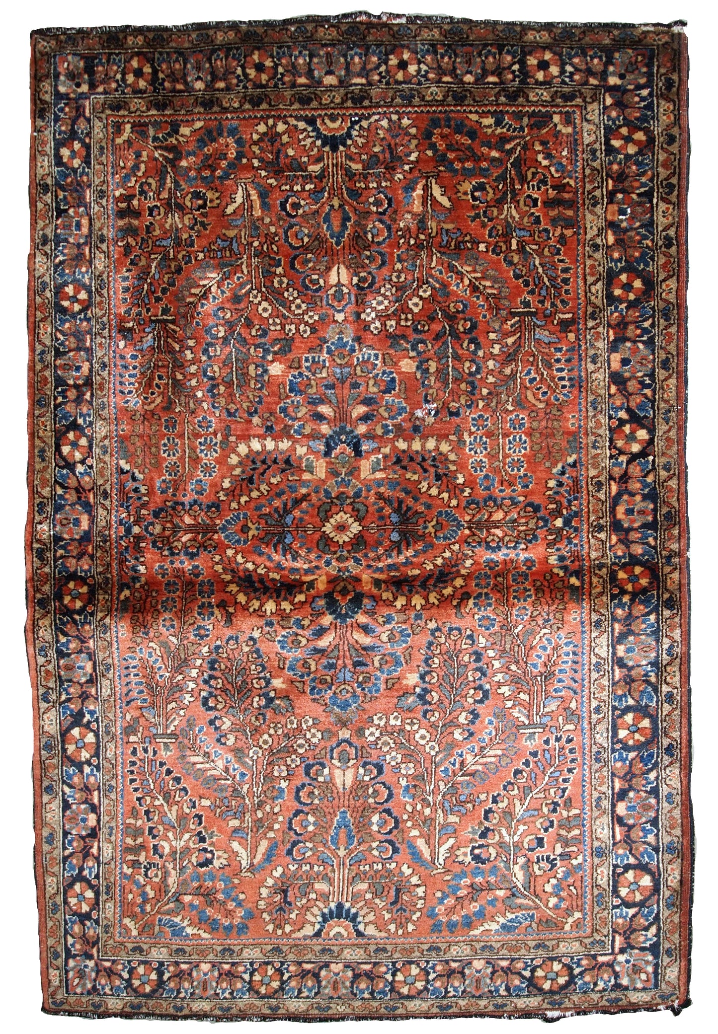 Handmade antique Persian Sarouk rug, 1920s