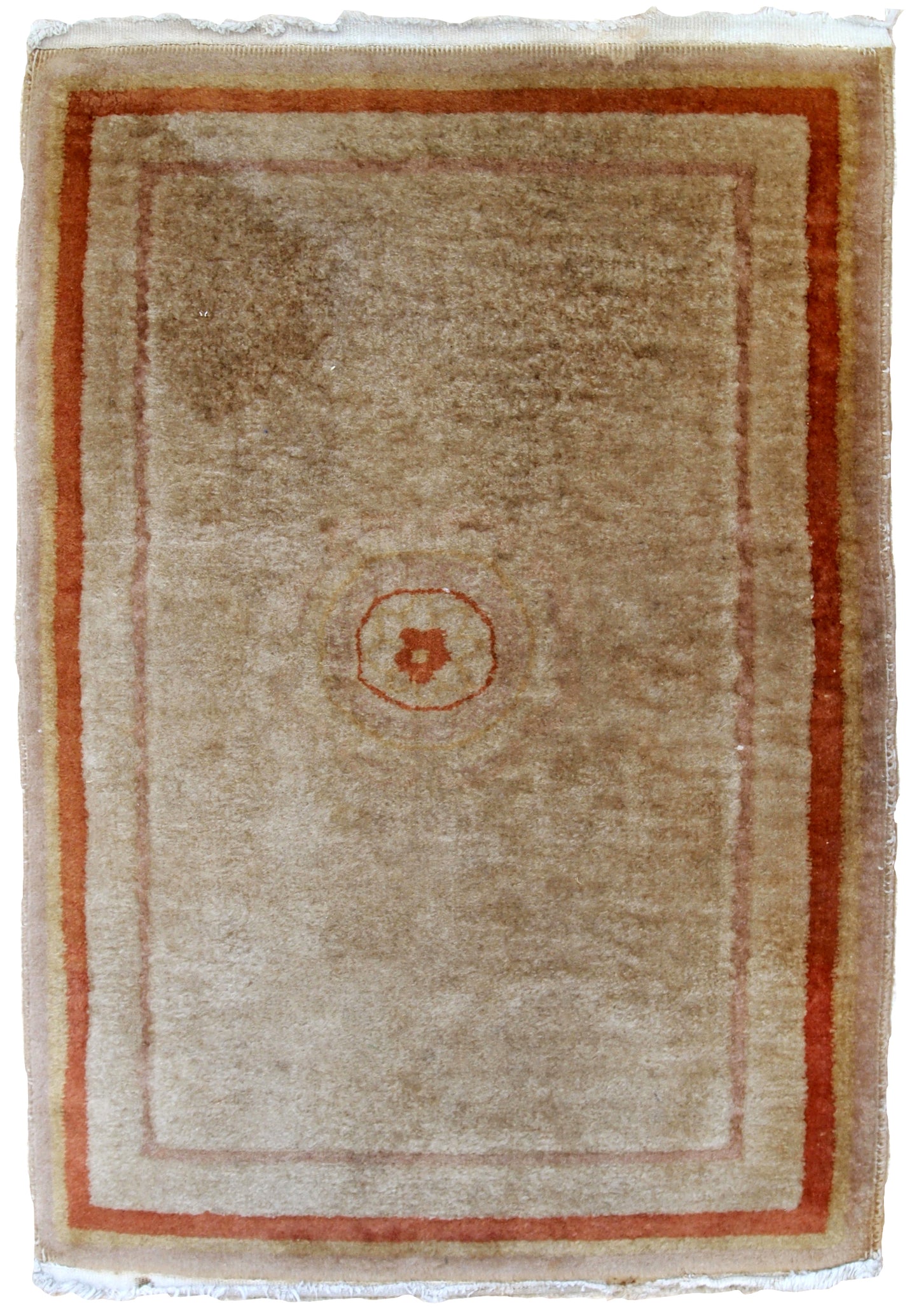 Handmade vintage Art Deco Chinese rug 1970s
