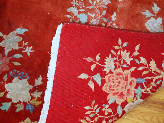 Handmade antique Art Deco Chinese rug 1920s