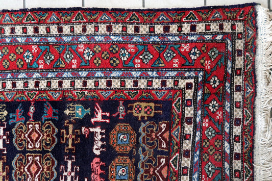 Handmade vintage Armenian Erevan rug 1960s