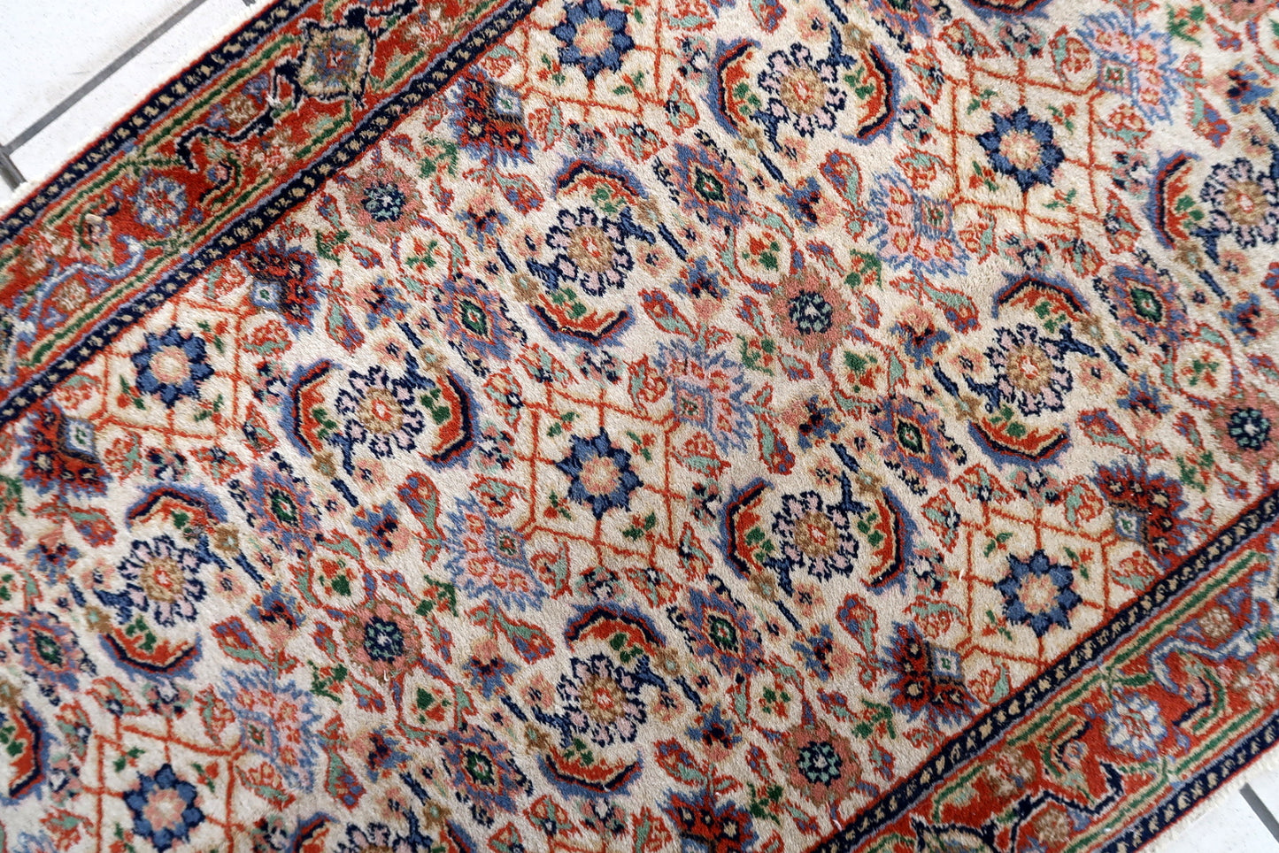 Handmade vintage Persian Mahal runner 1960s