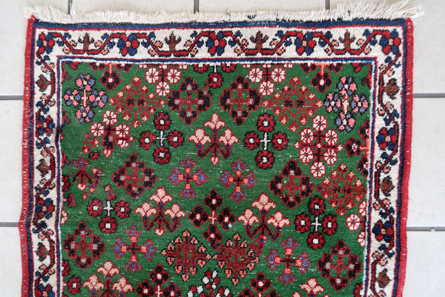 Handmade antique Persian Joshagan runner 1930s
