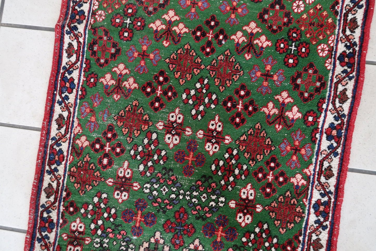 Handmade antique Persian Joshagan runner 1930s