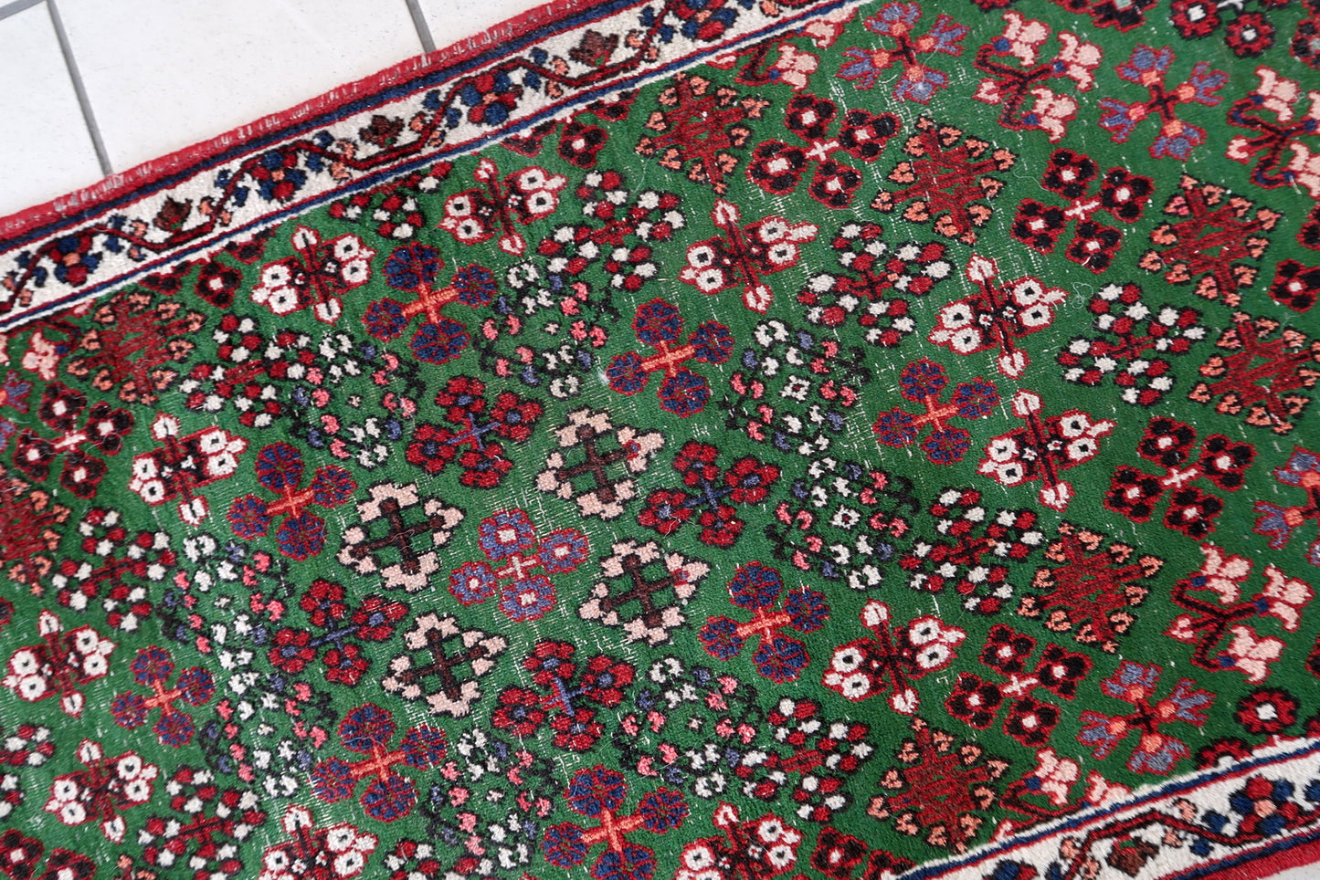 Handmade antique Persian Joshagan runner 1930s