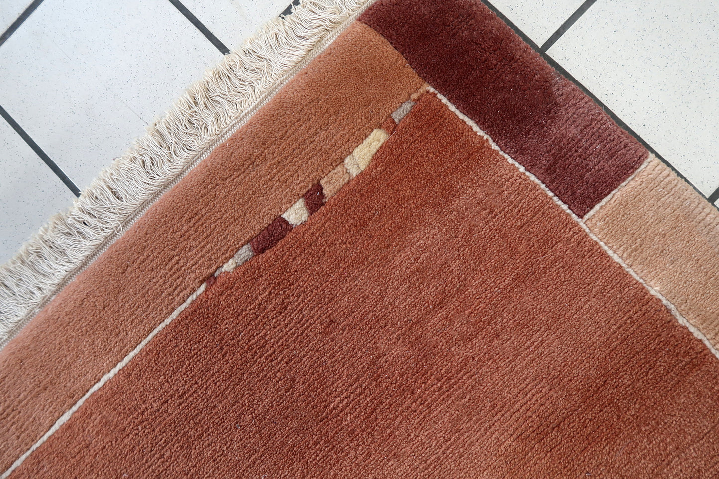 Handmade vintage Tibetan Khaden rug in original good condition. The rug has been made in Nepal, it is from circa1970s.