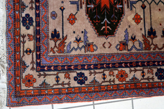 Handmade vintage Caucasian Kazak rug 1960s