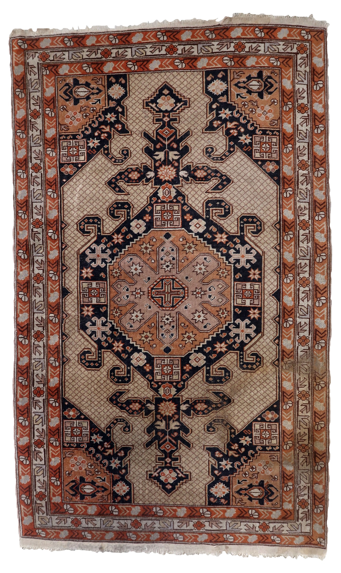 Handmade vintage Turkish Sivas rug 1950s