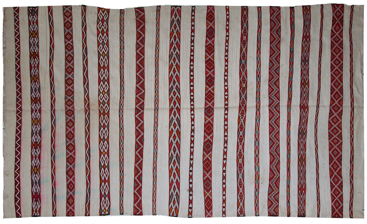 Handmade vintage Moroccan kilim 5.2' x 8.5' (159cm x 261cm) 1950s - 1C214