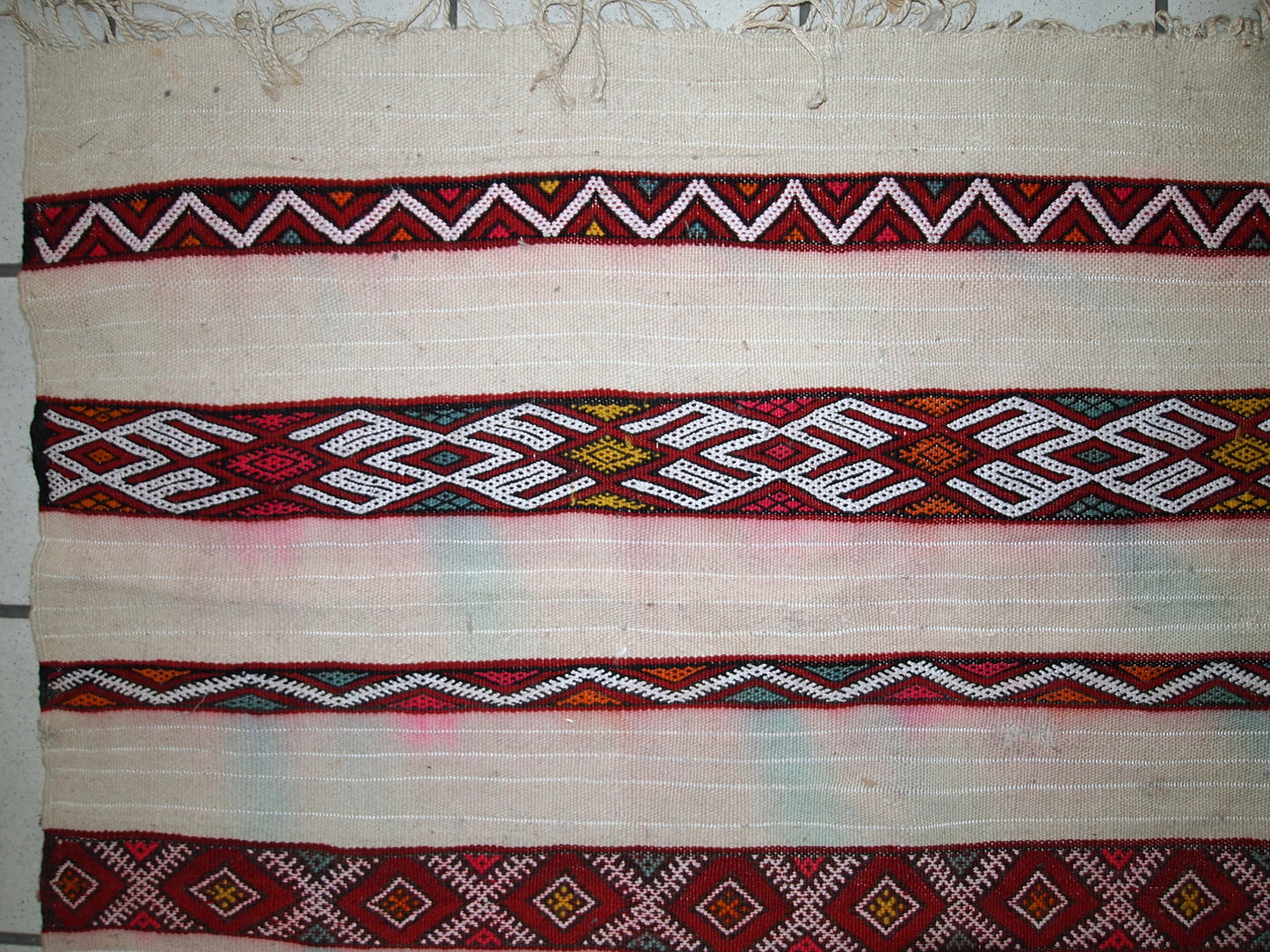 Handmade vintage Moroccan kilim 5.2' x 8.5' (159cm x 261cm) 1950s - 1C214