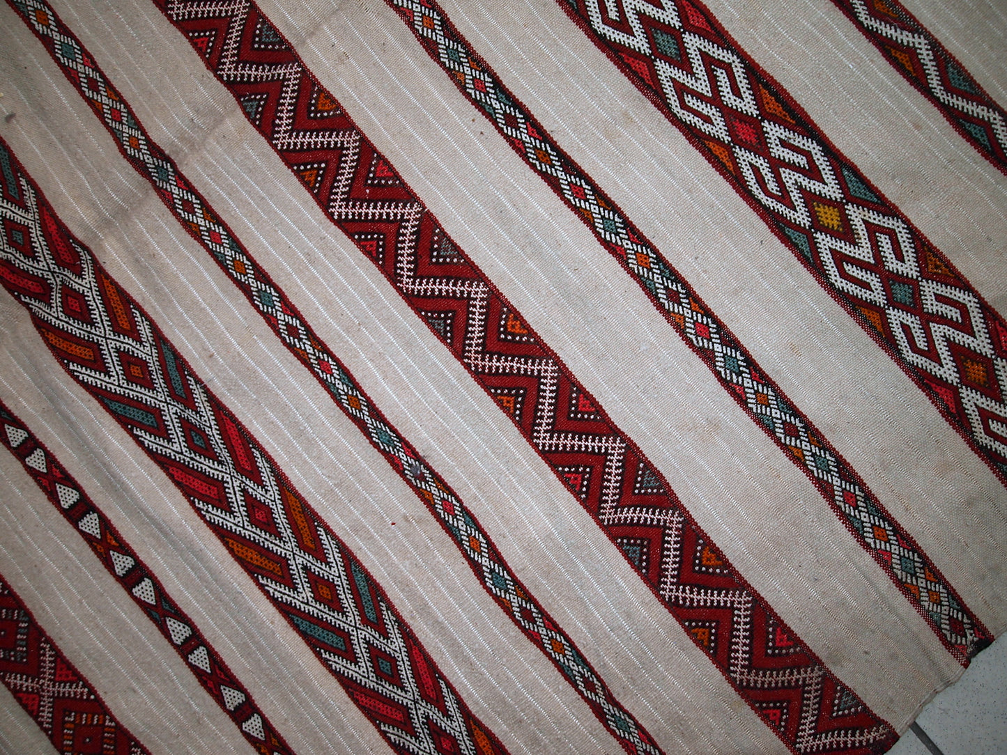 Handmade vintage Moroccan kilim 5.2' x 8.5' (159cm x 261cm) 1950s - 1C214
