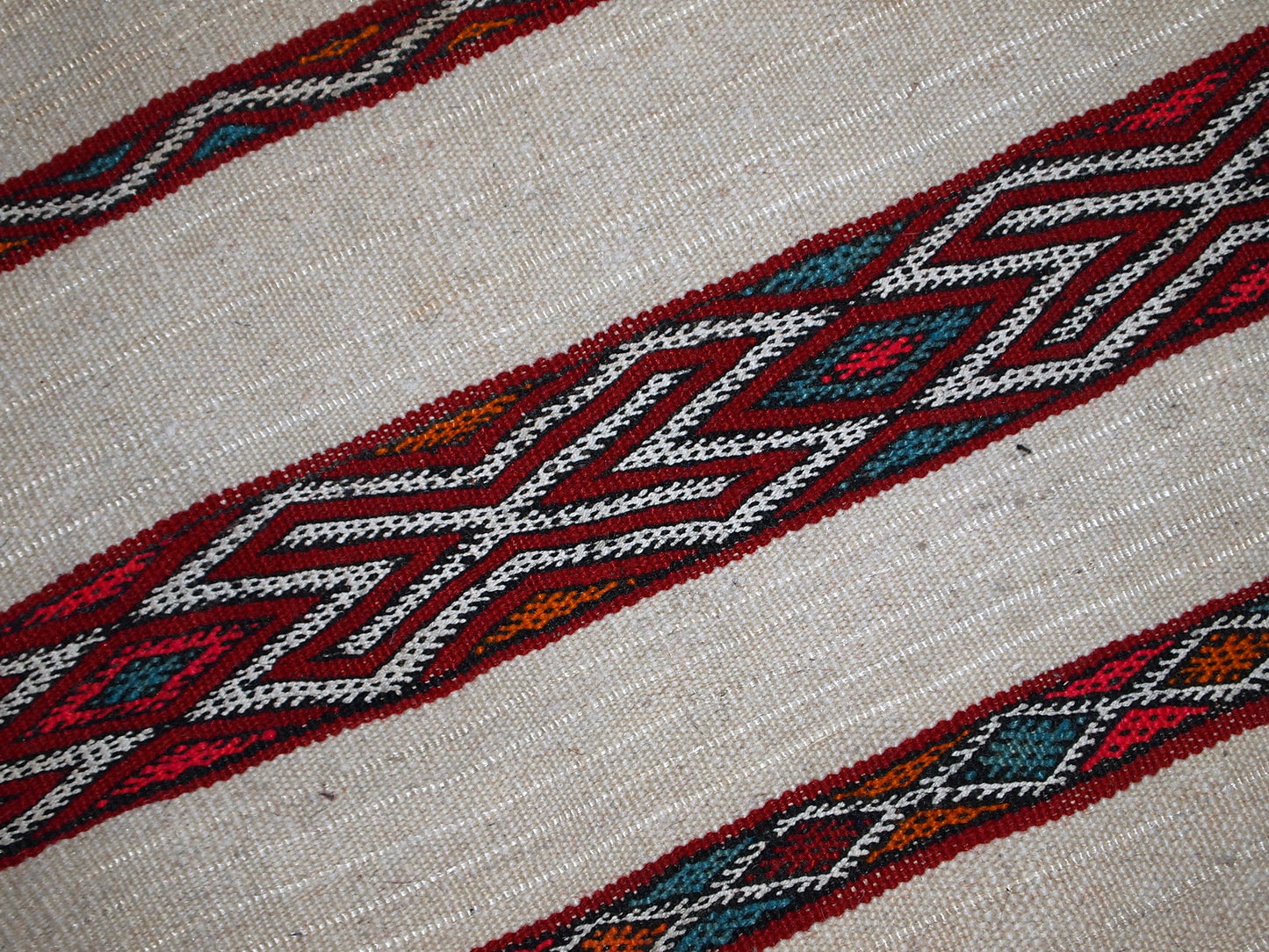 Handmade vintage Moroccan kilim 5.2' x 8.5' (159cm x 261cm) 1950s - 1C214