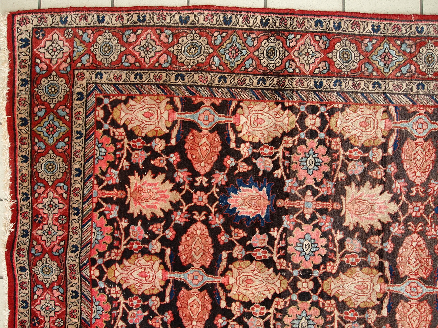 Handmade antique Persian Bidjar rug 4.4' x 6.6' (134cm x 202cm) 1930s - 1C289 - One Royal Art