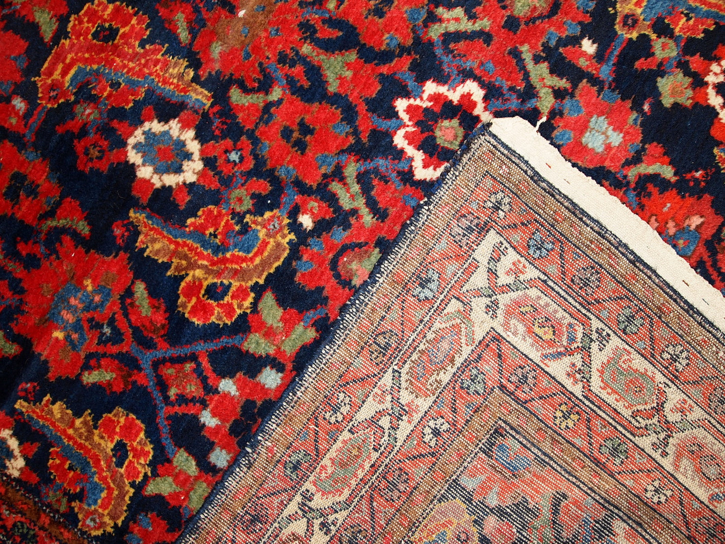 Handmade antique Persian Malayer runner 5.5' x 11.6' (170cm x 356cm) 1920s - 1C323 - One Royal Art