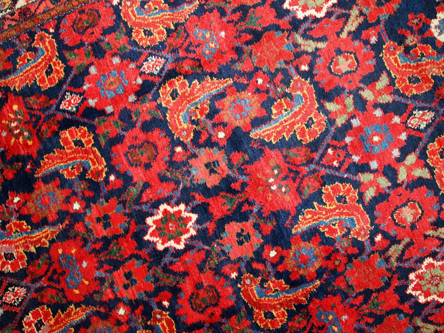 Handmade antique Persian Malayer runner 5.5' x 11.6' (170cm x 356cm) 1920s - 1C323 - One Royal Art