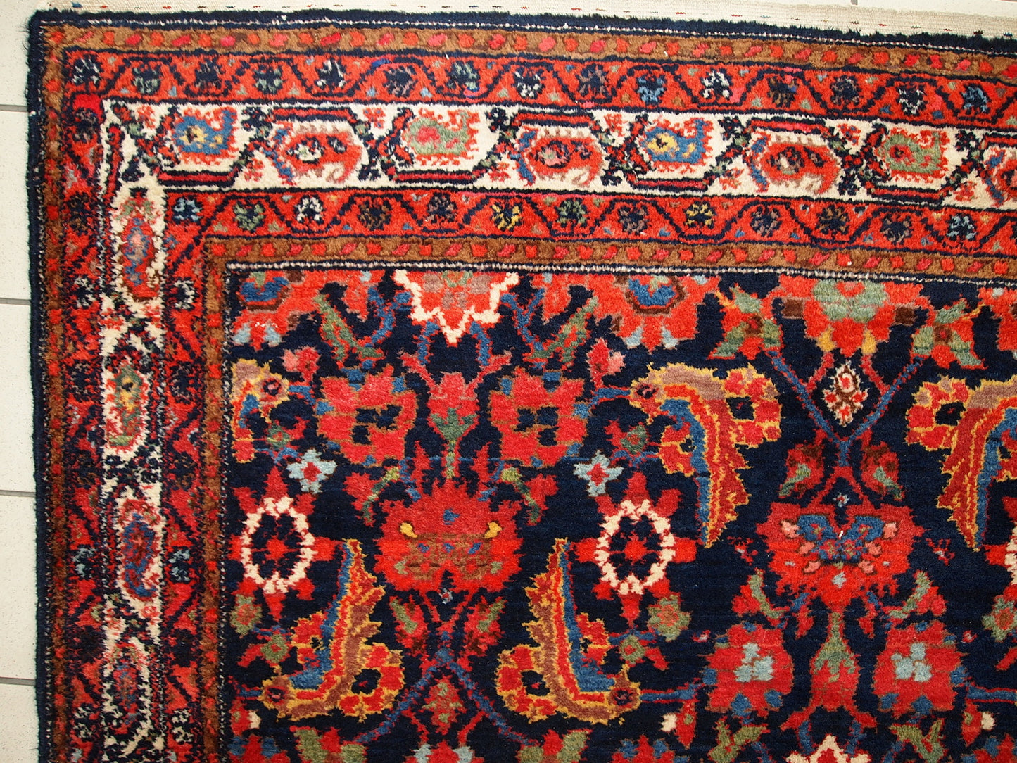 Handmade antique Persian Malayer runner 5.5' x 11.6' (170cm x 356cm) 1920s - 1C323 - One Royal Art