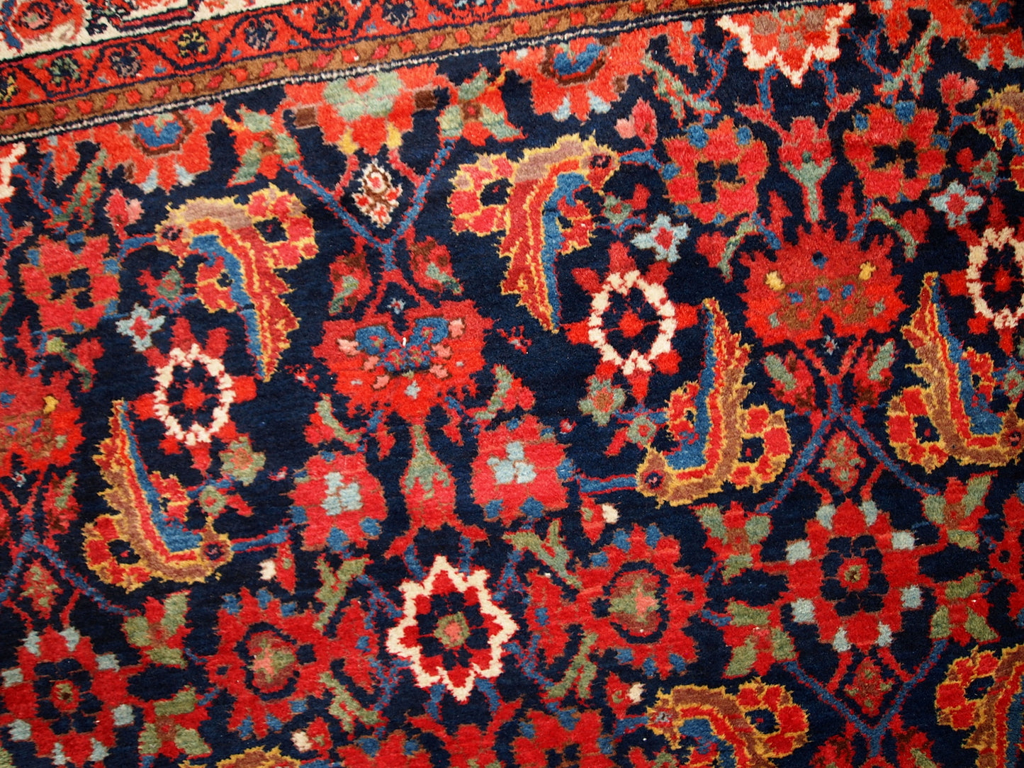 Handmade antique Persian Malayer runner 5.5' x 11.6' (170cm x 356cm) 1920s - 1C323 - One Royal Art