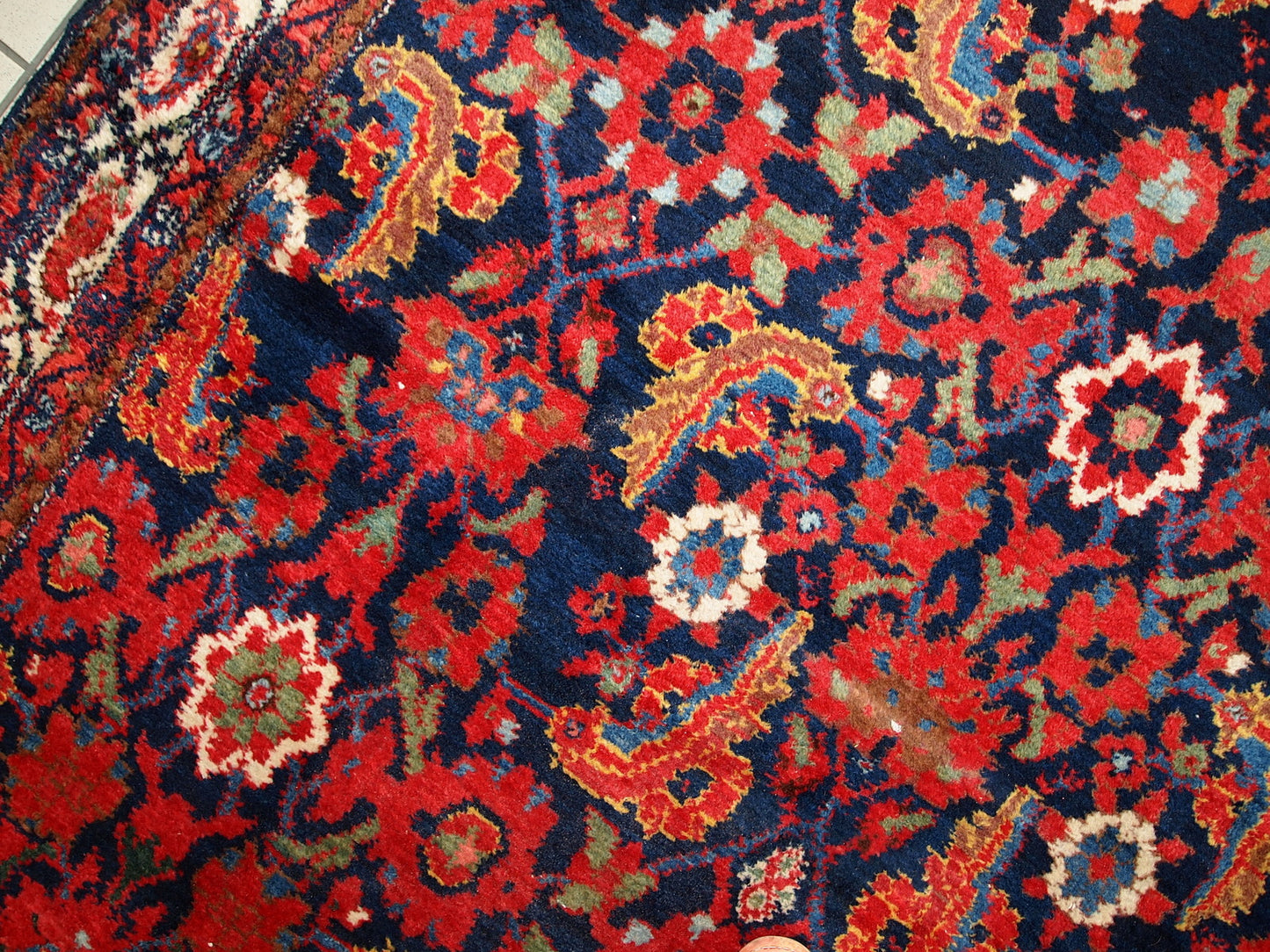 Handmade antique Persian Malayer runner 5.5' x 11.6' (170cm x 356cm) 1920s - 1C323 - One Royal Art