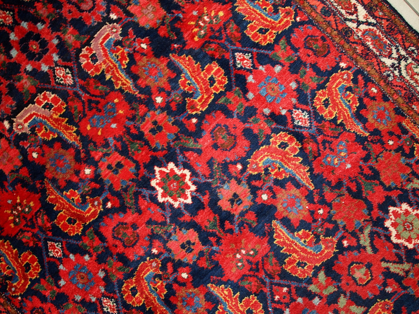 Handmade antique Persian Malayer runner 5.5' x 11.6' (170cm x 356cm) 1920s - 1C323 - One Royal Art