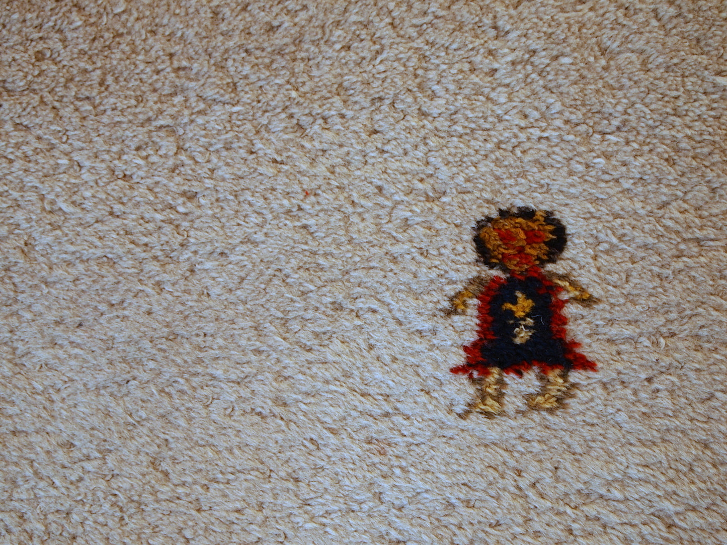 Handmade vintage Persian Gabbeh rug 4.6' x 7' (140cm x 215cm) 1960s - 1C344 - One Royal Art