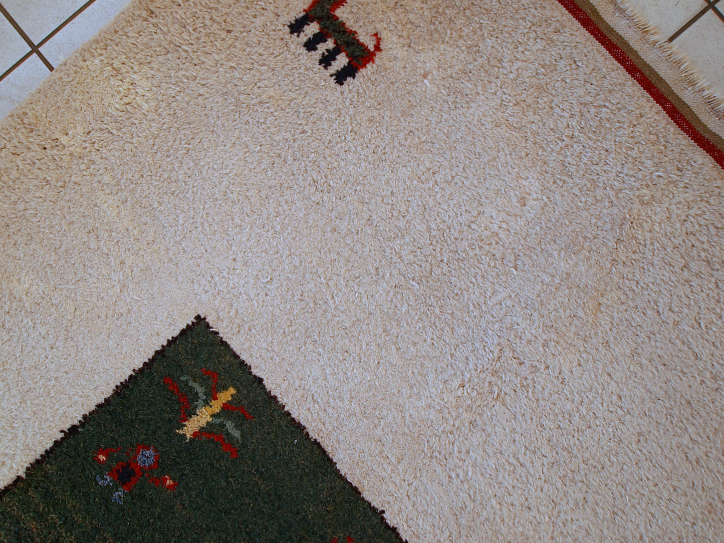 Handmade vintage Persian Gabbeh rug 4.6' x 7' (140cm x 215cm) 1960s - 1C344 - One Royal Art