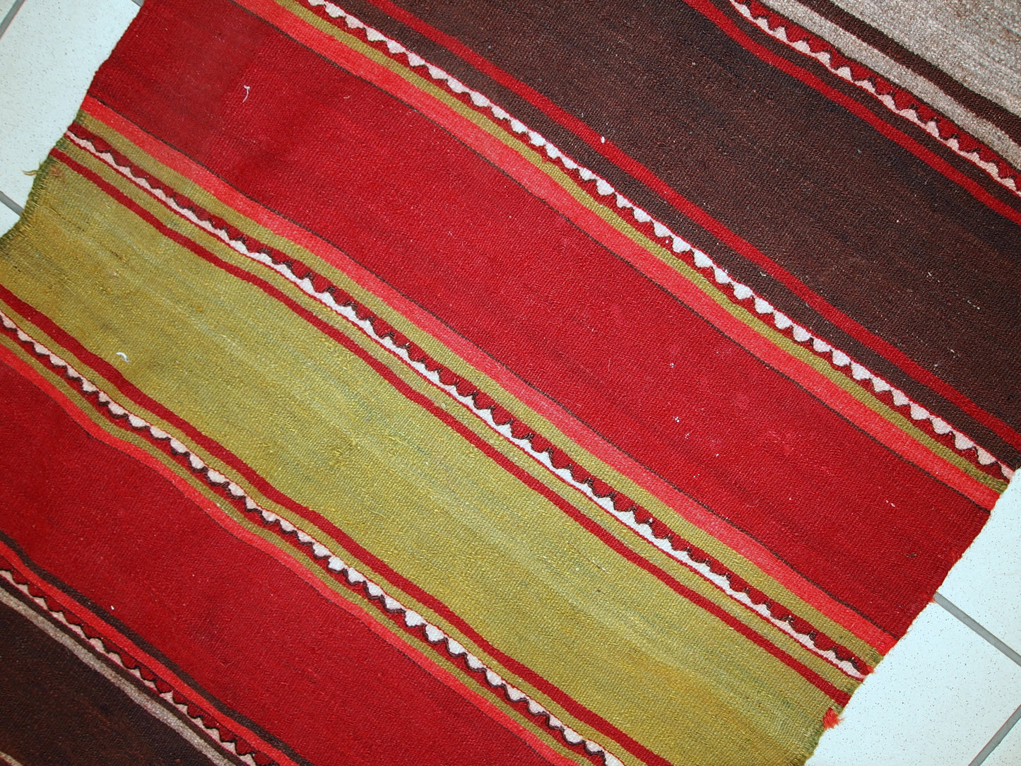 Handmade vintage Persian Ardabil kilim runner 2.6' x 9.5' (80cm x 290cm) 1950s - 1C355 - One Royal Art