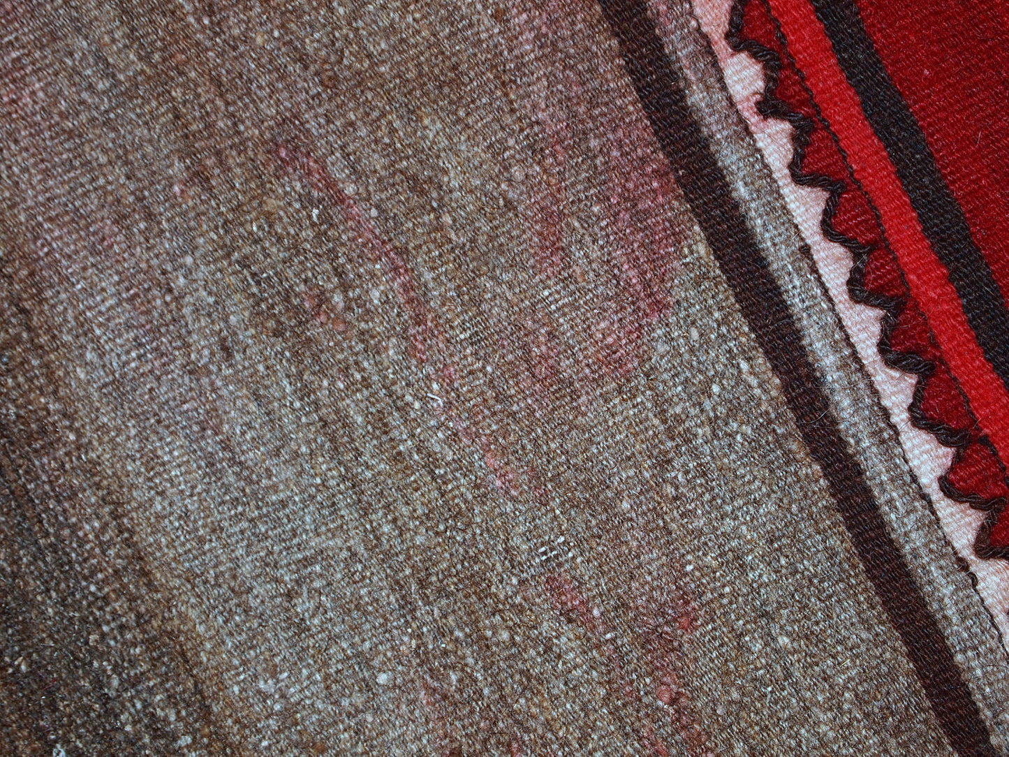 Handmade vintage Persian Ardabil kilim runner 2.6' x 9.5' (80cm x 290cm) 1950s - 1C355 - One Royal Art