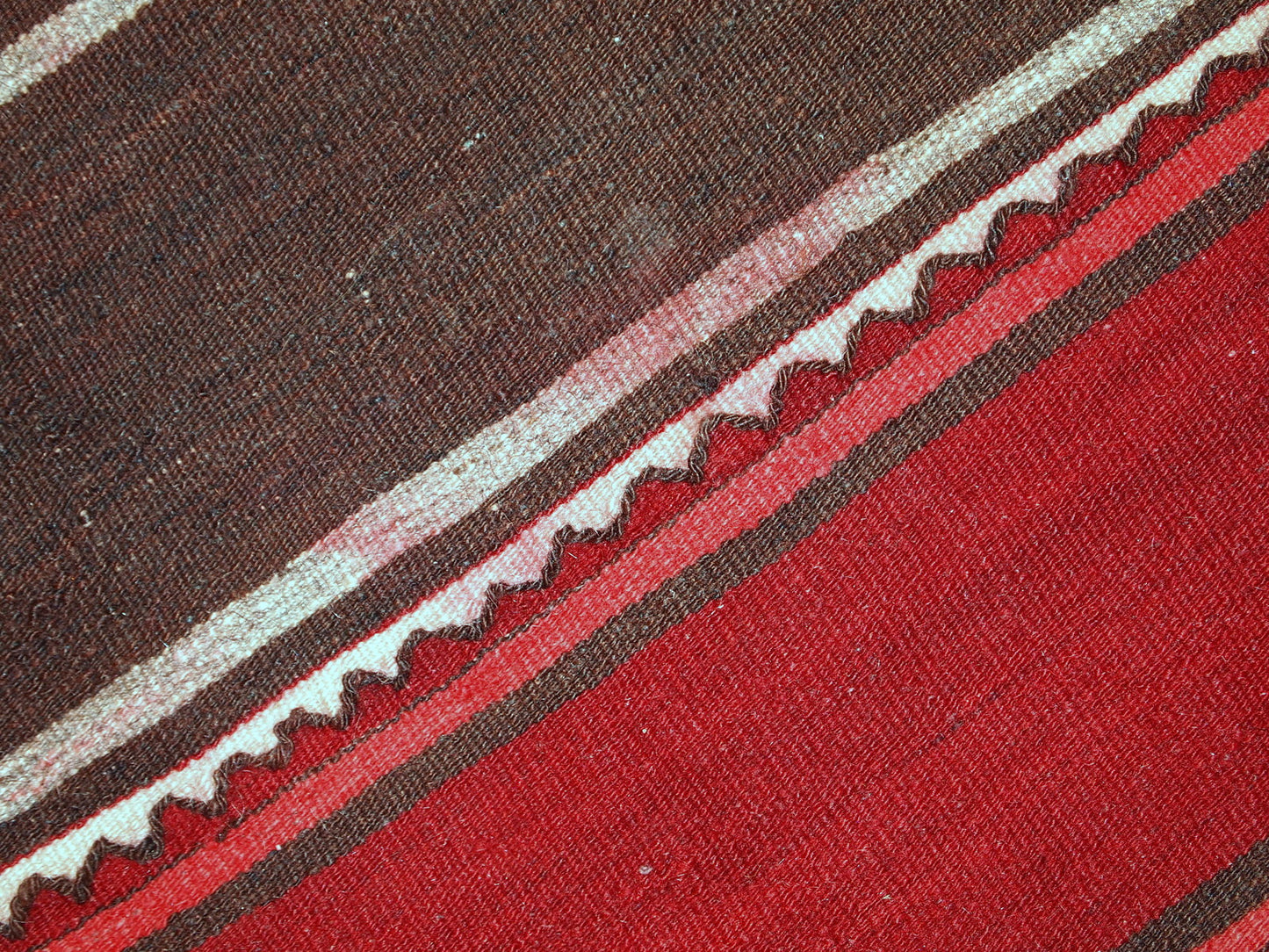 Handmade vintage Persian Ardabil kilim runner 2.6' x 9.5' (80cm x 290cm) 1950s - 1C355 - One Royal Art