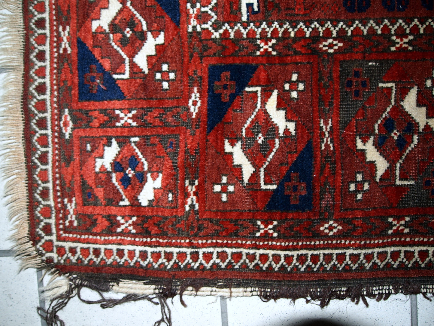 Handmade antique Afghan Baluch rug, 1900s