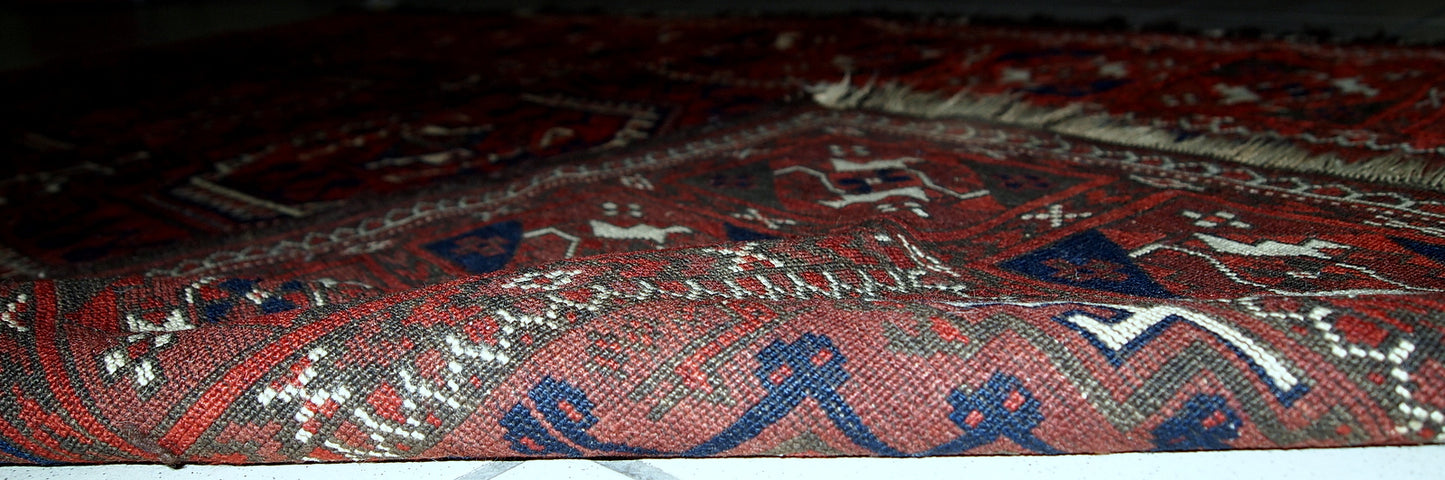 Handmade antique Afghan Baluch rug, 1900s