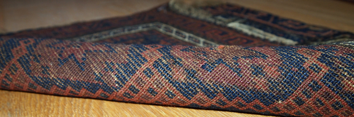 Handmade antique collectible Afghan Baluch bag face, 1900s