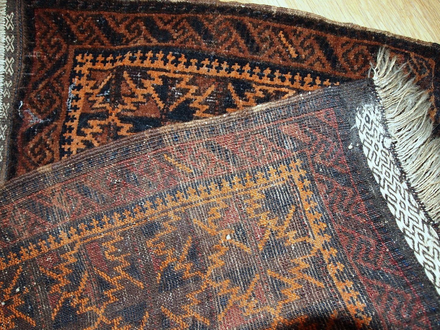 Handmade antique collectible Afghan Baluch bag face, 1920s
