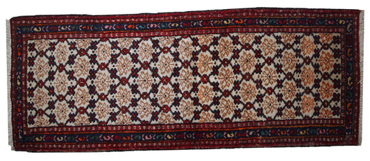 Handmade vintage Persian Hamadan runner, 1960s