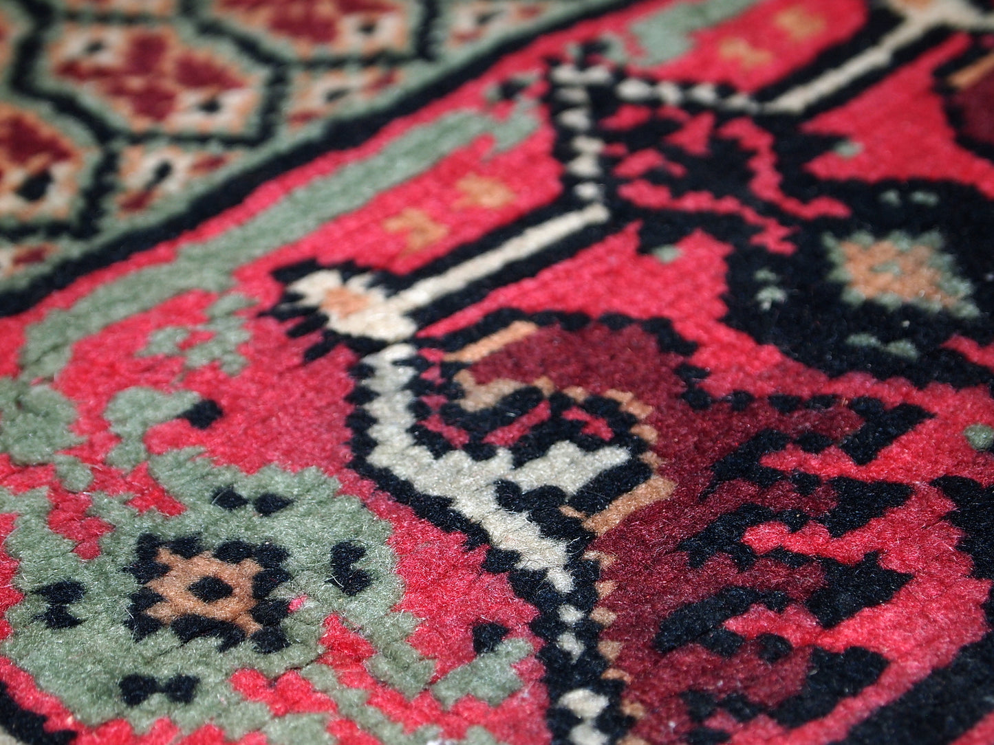Handmade vintage Algerian Berber rug, 1970s