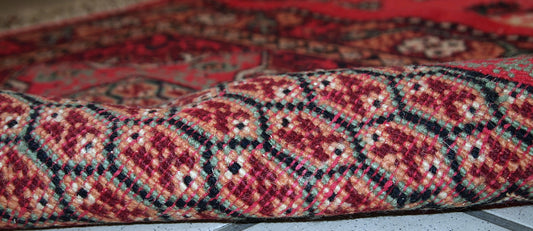 Handmade vintage Algerian Berber rug, 1970s