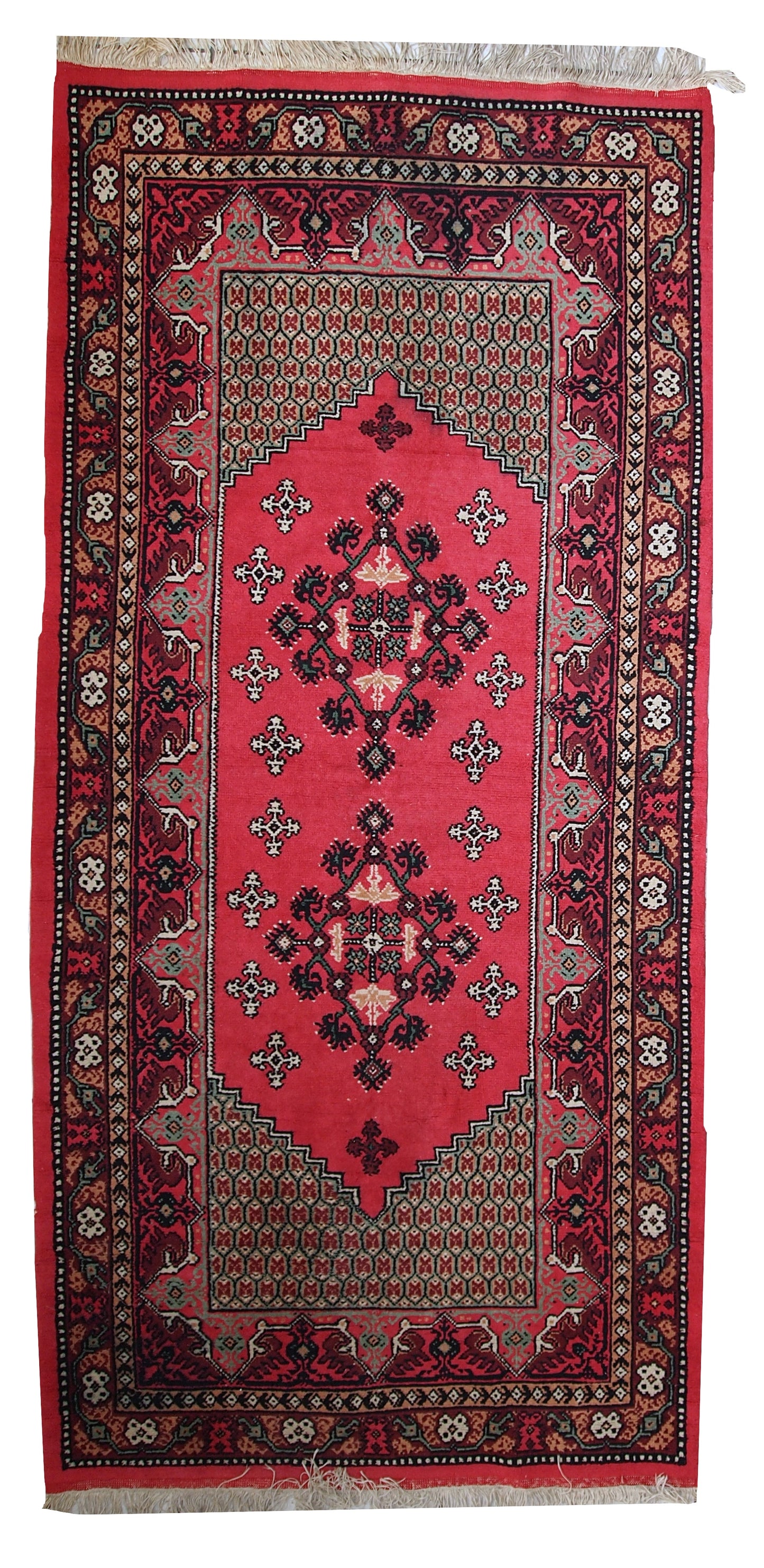 Handmade vintage Algerian Berber rug, 1970s