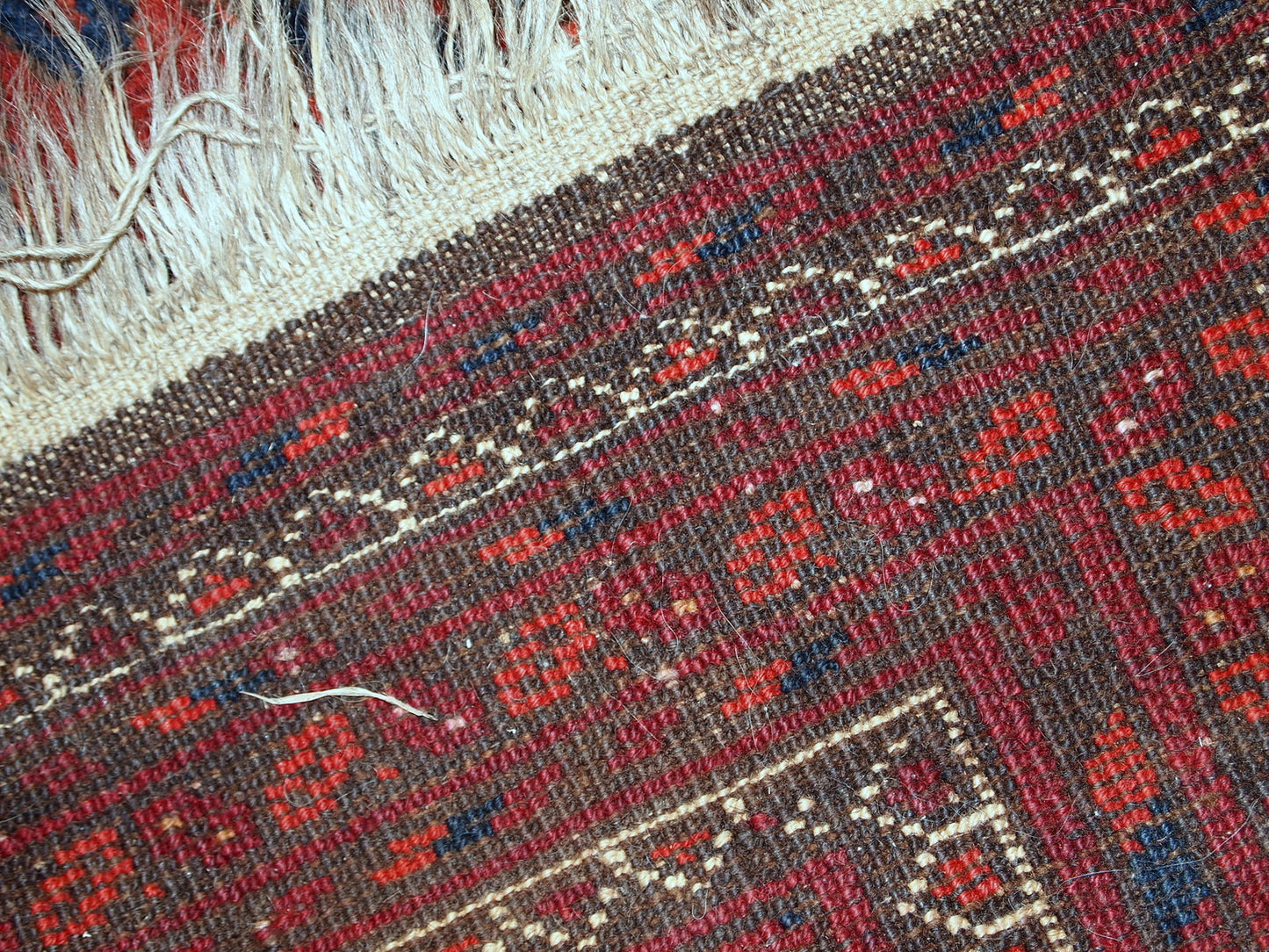 Handmade vintage Afghan Ersari rug, 1950s