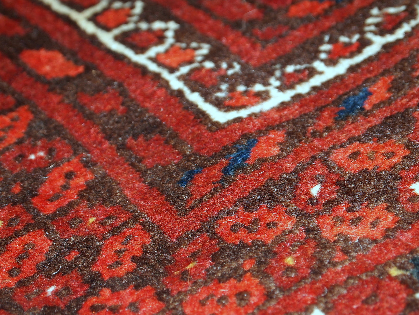 Handmade vintage Afghan Ersari rug, 1950s