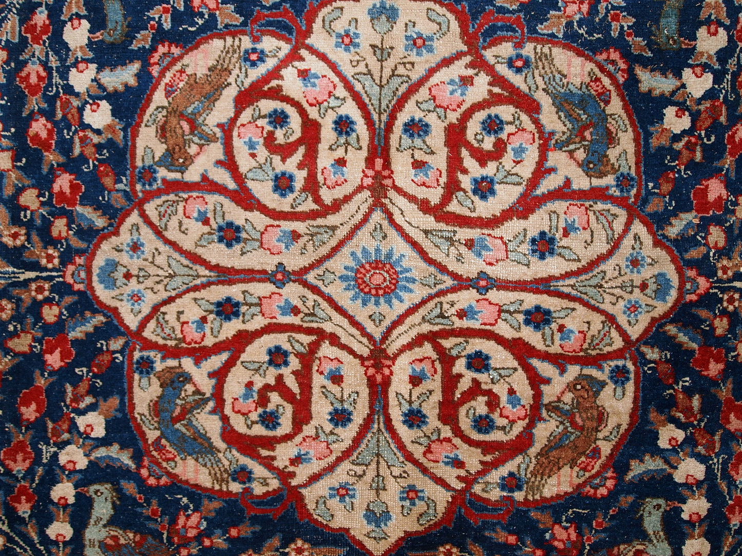 Handmade antique Persian Tabriz rug 6,2' x 9.5' (190cm x 292cm) 1920s - 1C409 - One Royal Art