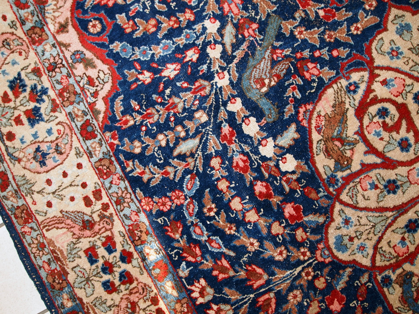 Handmade antique Persian Tabriz rug 6,2' x 9.5' (190cm x 292cm) 1920s - 1C409 - One Royal Art