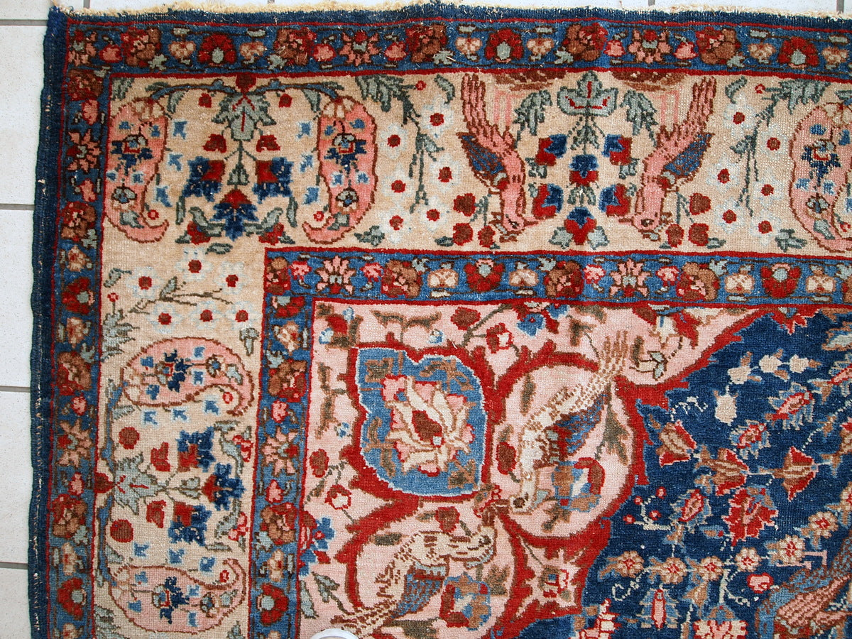 Handmade antique Persian Tabriz rug 6,2' x 9.5' (190cm x 292cm) 1920s - 1C409 - One Royal Art