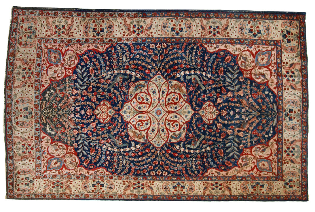 Handmade antique Persian Tabriz rug, 1920s