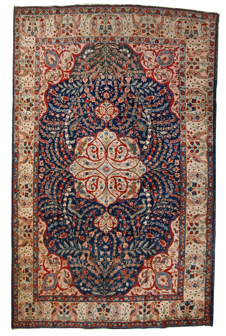 Handmade antique Persian Tabriz rug, 1920s