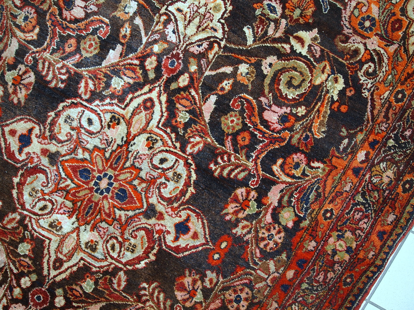 Handmade vintage Persian Tabriz rug, 1950s
