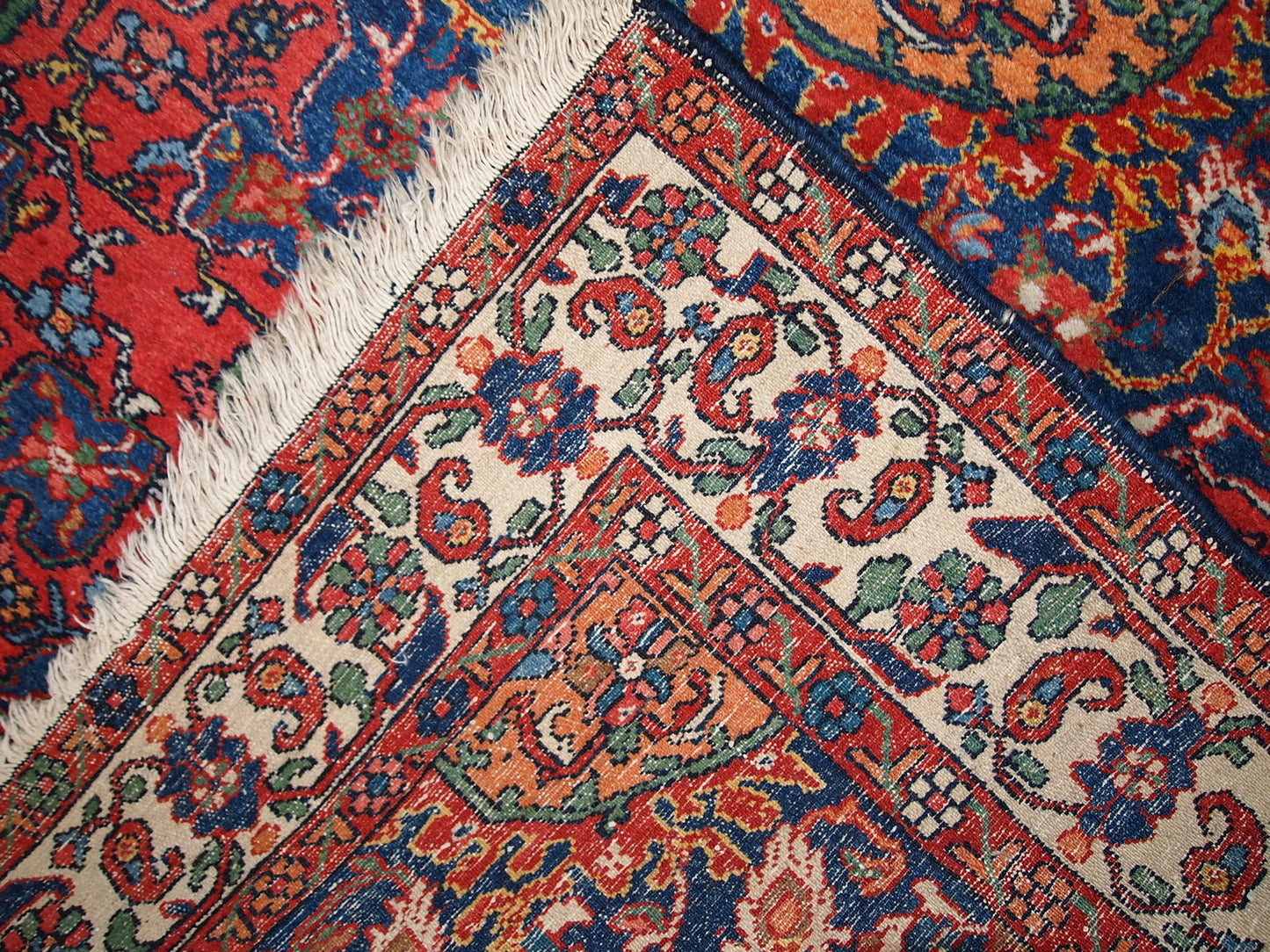 Handmade vintage Persian Mashad rug, 1970s