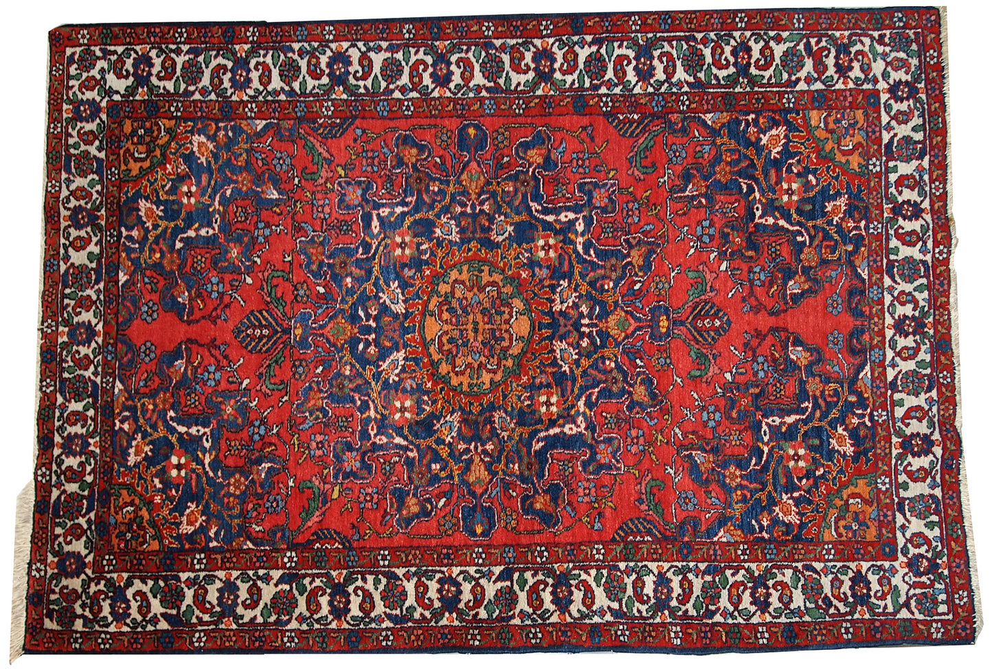 Handmade vintage Persian Mashad rug, 1970s