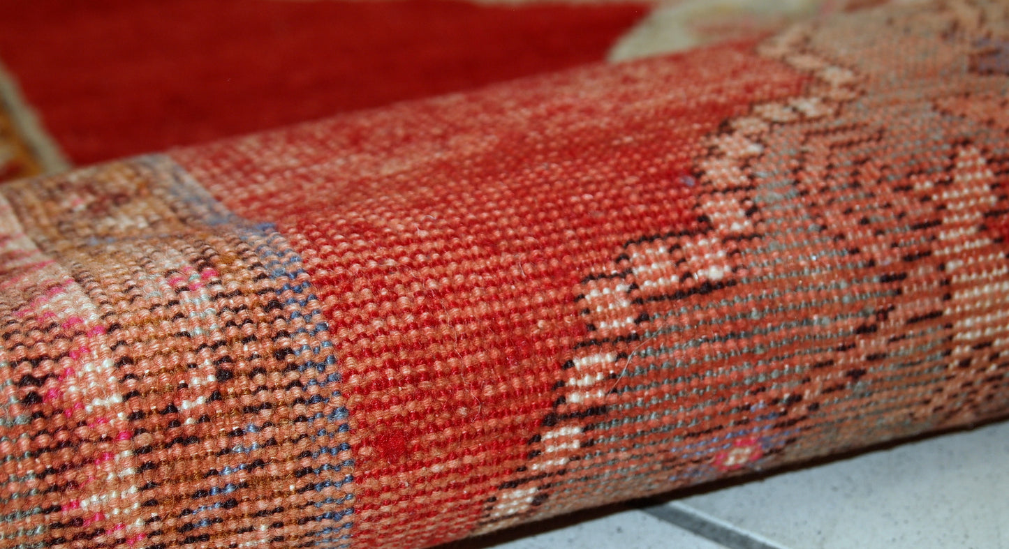 Handmade vintage Turkish Oushak runner, 1940s